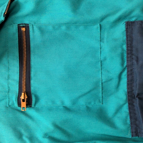 Westmark Imprintables Adult Size Large Green with Blue Vintage Zip Jacket - Picture 5 of 7